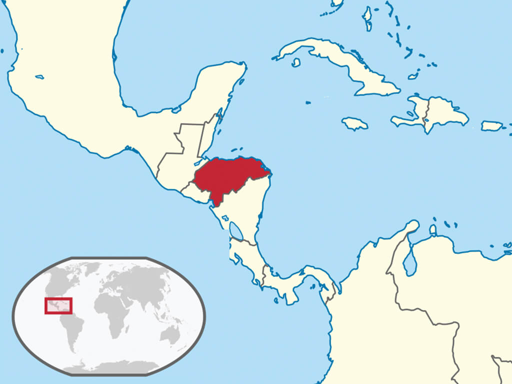 honduras latinoamerica mapa ubicacion