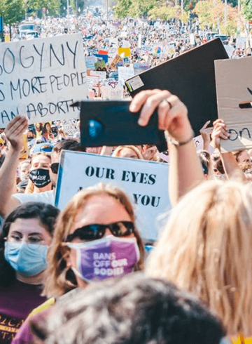 Mujeres protestando en Washington