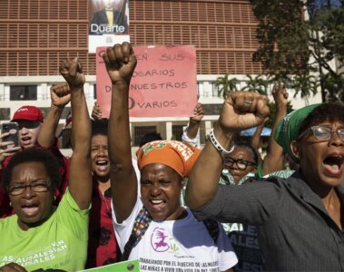 Mujeres protestando en RD