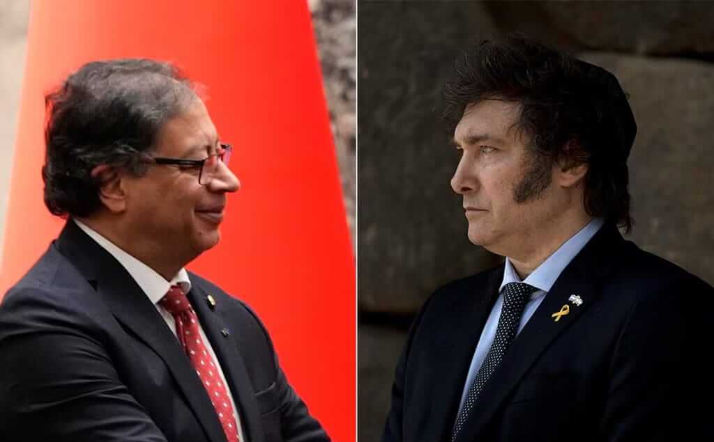 Gustavo Petro y Javier Milei