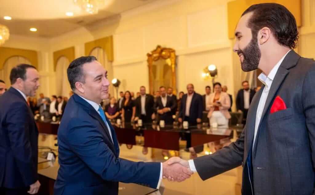 Nayib Bukele y Rodolfo Delgado