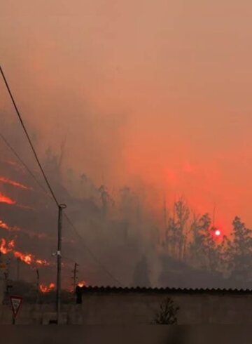 Incendio forestal en Quito, capital de Ecuador