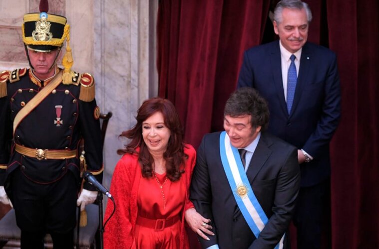 Javier Milei y Cristina Fernández