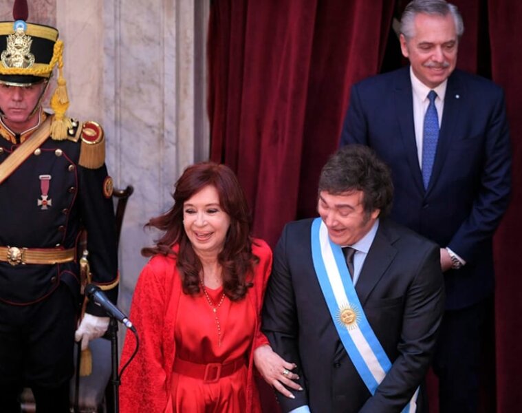 Javier Milei y Cristina Fernández