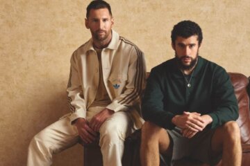 Bad Bunny y Messi modelando su nueva colección