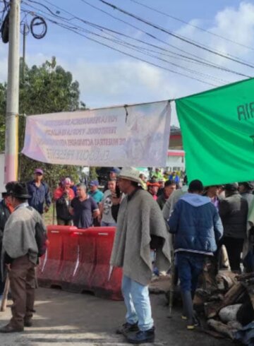 Campesinos y mineros protestan en boyacá