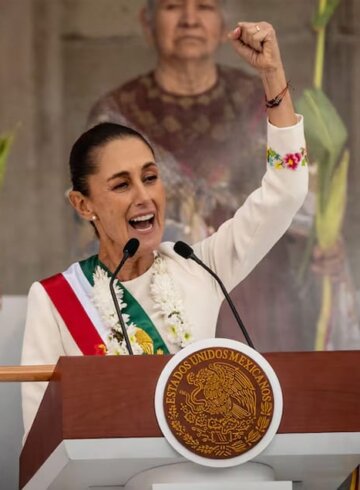 Claudia Sheinbaum en su discurso de posesión