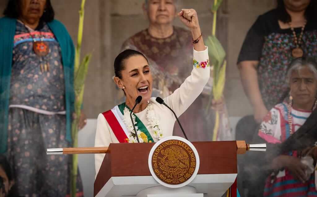 Claudia Sheinbaum en su discurso de posesión