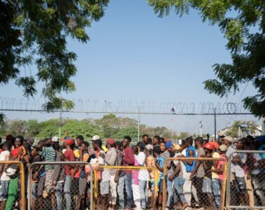 Cruce fronterizo entre República Dominicana y Haití