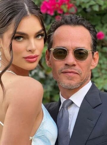 La modelo Nadia Ferreira y el cantante Marc Anthony