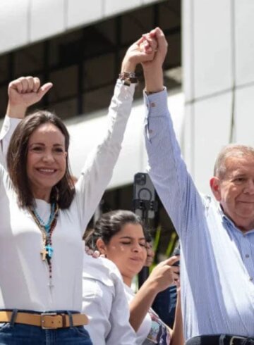 María Corina Machado y Edmundo González durante un evento en Venezuela