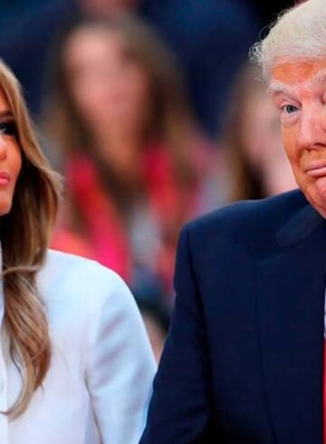 Melania y Donald Trump durante un evento