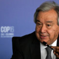 Antonio Guterres participando de la COP16 en Colombia