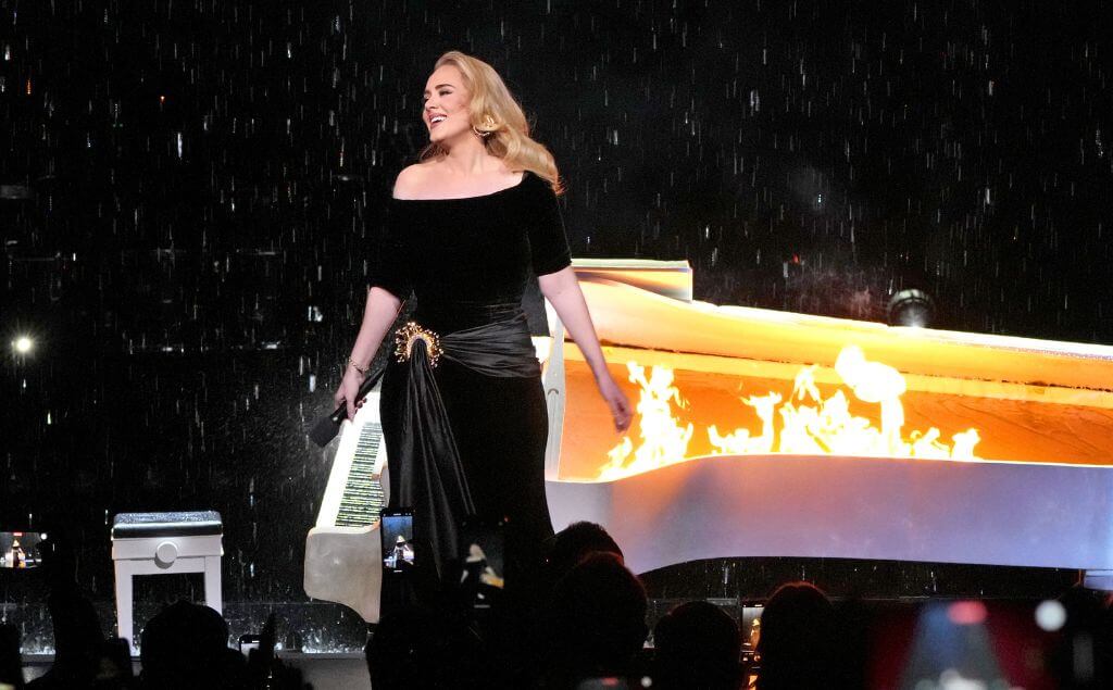 Adele en su concierto en Las Vegas