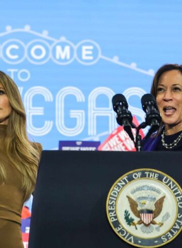 JLo y Kamala Harris en un mitin en Nevada