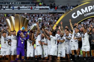 Botafogo celebrando el título de Libertadores