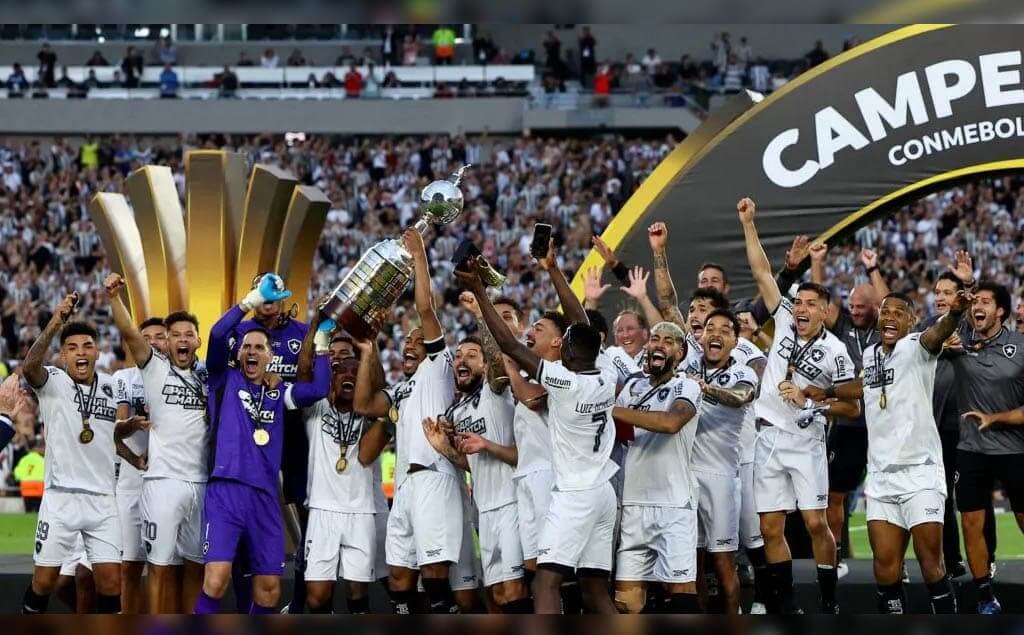 Botafogo celebrando el título de Libertadores