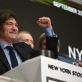 Javier Milei, presidente de Argentina, durante un evento en EEUU