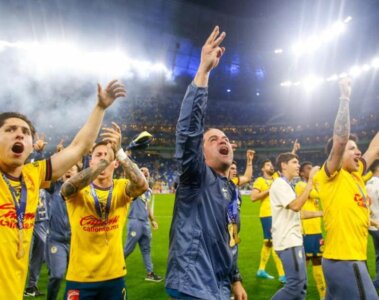 Jugadores y cuerpo técnico celebran nuevo título del América en México