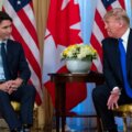 Justin Trudeau y Donald Trump en reunión