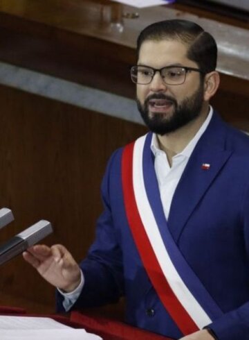 Gabriel Boric, presidente de Chile hablando