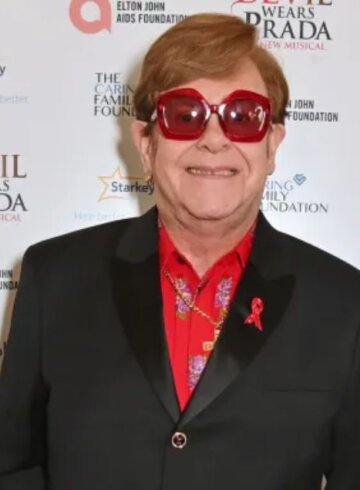 elton john, en la gala de The Devil Wears Prada en Londres