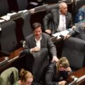 El ministro del Interior, Juan Fernando Cristo, en la plenaria de la Cámara de Representantes