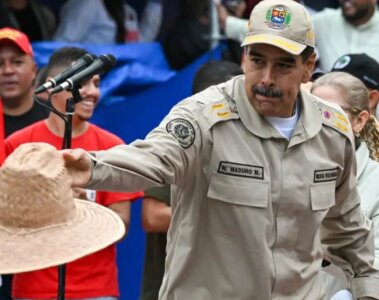 Nicolás Maduro en un evento popular