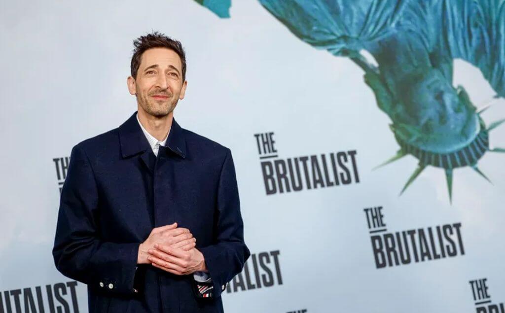 El actor Adrien Brody durante la presentación este viernes en Madrid de 'The Brutalist'