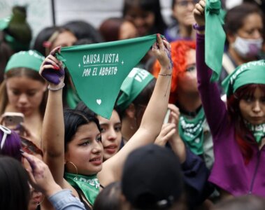 Marcha por el aborto en Bogotá. Colombia