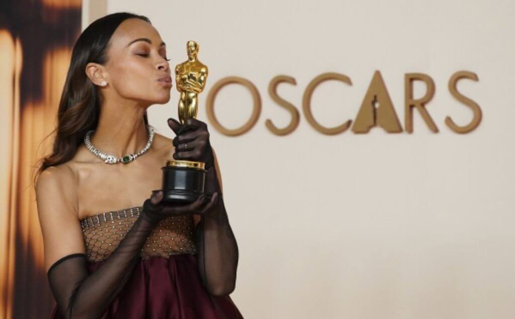 Zoe Saldaña ganadora del premio oscar