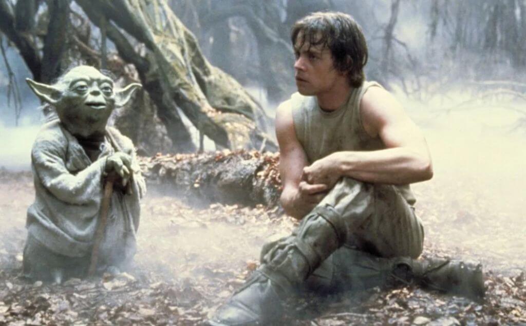 Yoda y Luke Skywalker en "Star Wars Episodio V