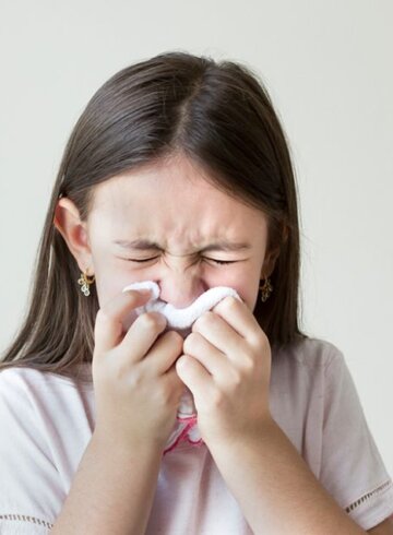 Niña con alergias