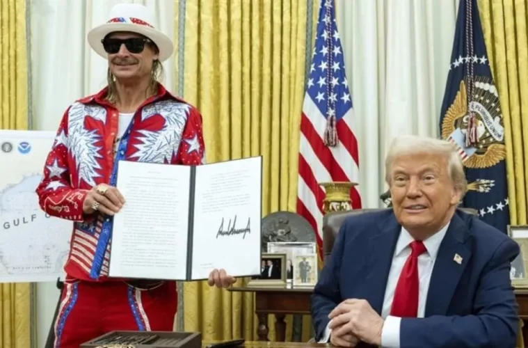 Kid Rock y Donald Trump.