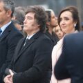 Milei junto a Villarruel en el cambio de guardia