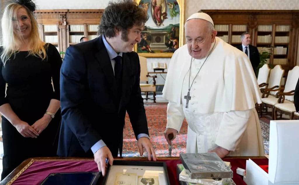 Milei y el Papa reunidos