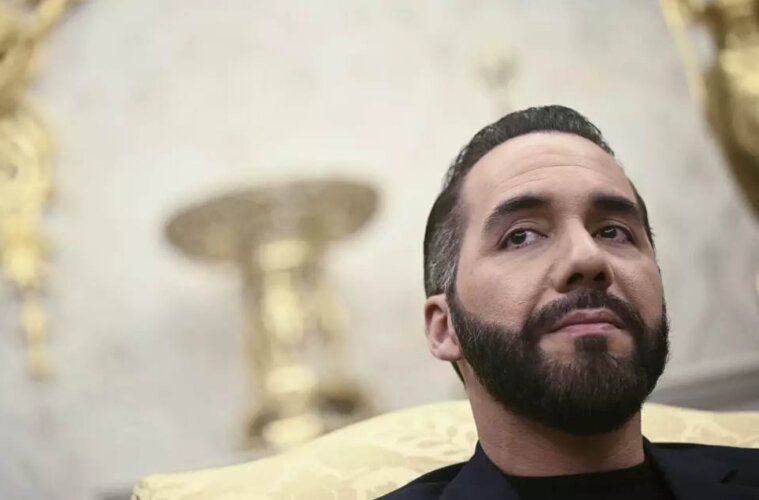 Nayib Bukele foto mirando horizonte