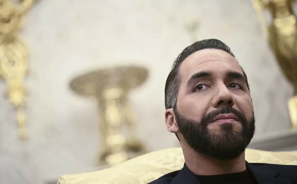 Nayib Bukele foto mirando horizonte