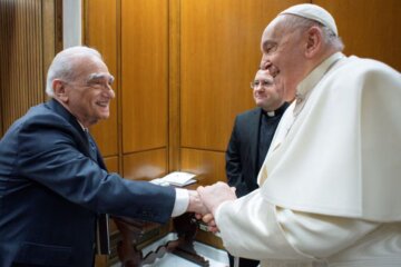 Martin Scorsese y el papa Francisco, en una de sus reuniones.