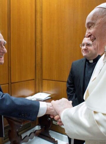 Martin Scorsese y el papa Francisco, en una de sus reuniones.