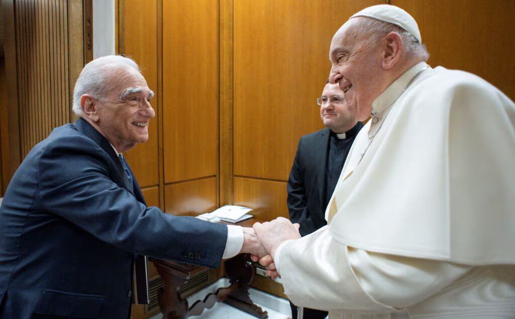 Martin Scorsese y el papa Francisco, en una de sus reuniones.