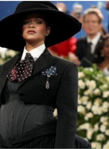 Rihanna embarazada en la met gala