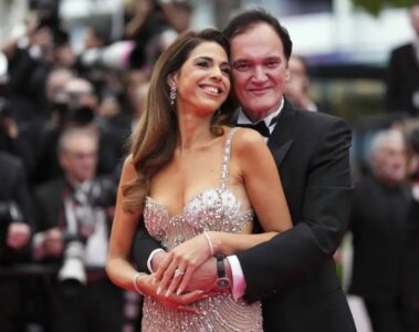 Daniella Pick y Quentin Tarantino en el Festival de Cine de Cannes en Francia el 13 de mayo del 2025.