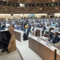 Tedros Adhanom Ghebreyesus, director general de la OMS, ayer en Ginebra durante la apertura de la 78º Asamblea Mundial de la Salud.