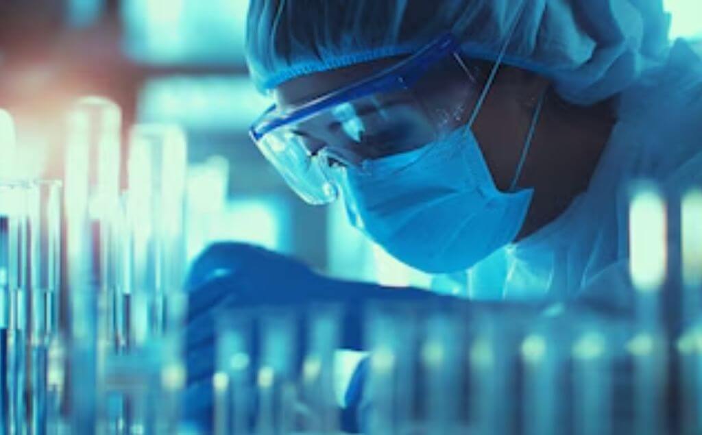 Medico en laboratorio