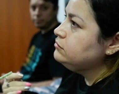 Susana Moreira, de 41 años y que padece una distrofia muscular degenerativa